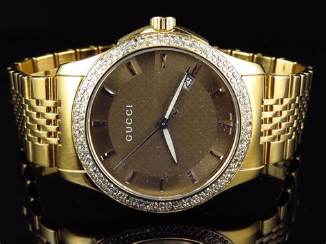 used gucci watch gold|Gucci gold watches for men.